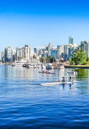 Kayak in English Bay, one of the best things to do in Vancouver with kids