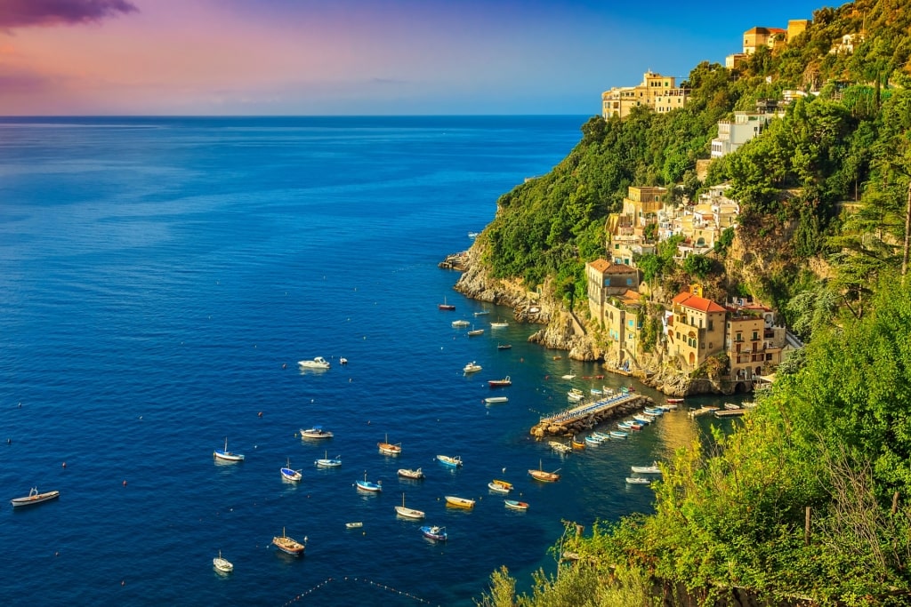 Colorful hilltop of Conca dei Marini