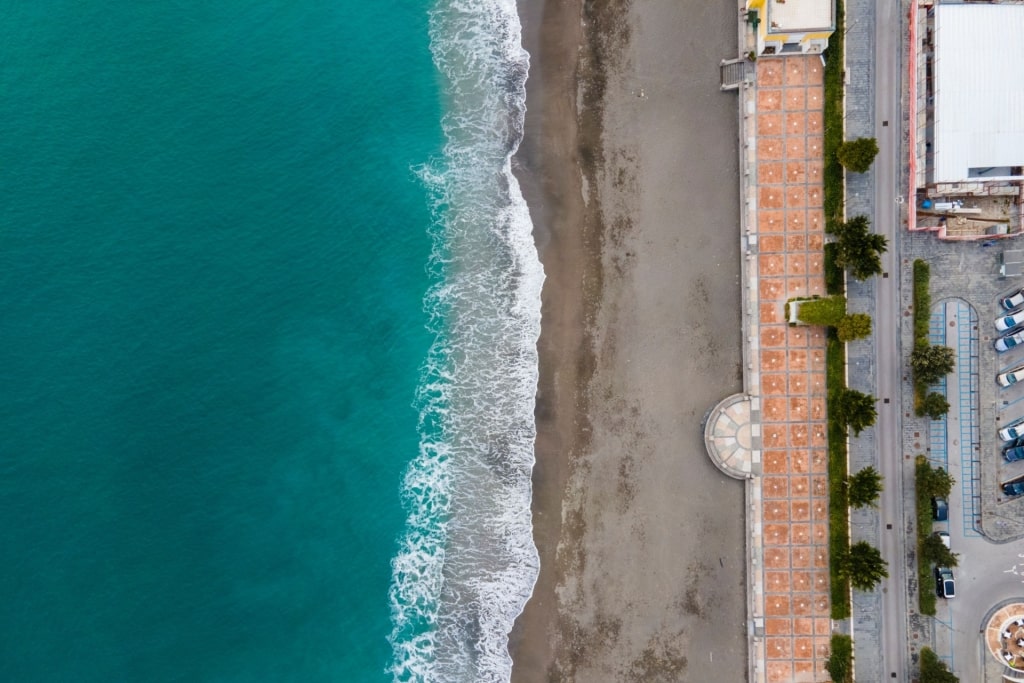 Gray sands of Marina di Vietri, Vietri Sul Mare