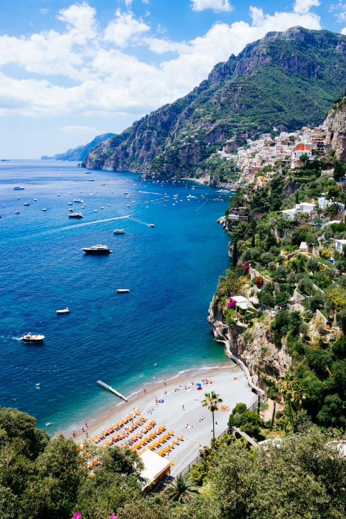 Deep blue water of Spiaggia Arienzo, Positano