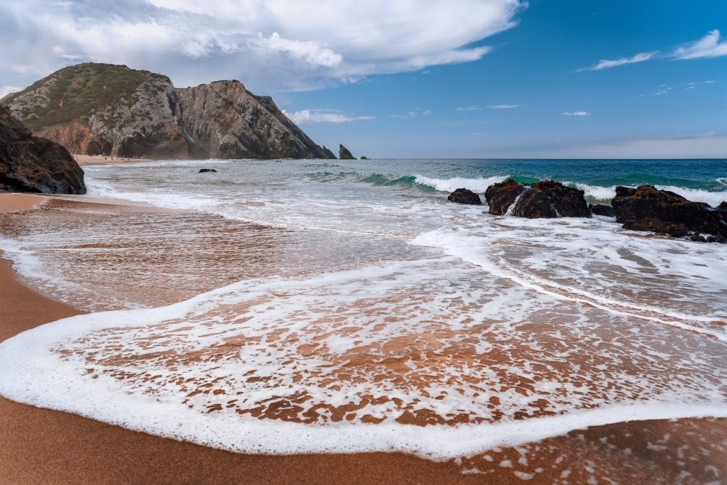 Clear water of Praia da Adraga, Sintra