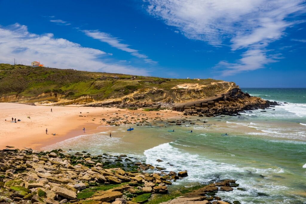 Rocky coastline of Praia das Maçãs, Sintra