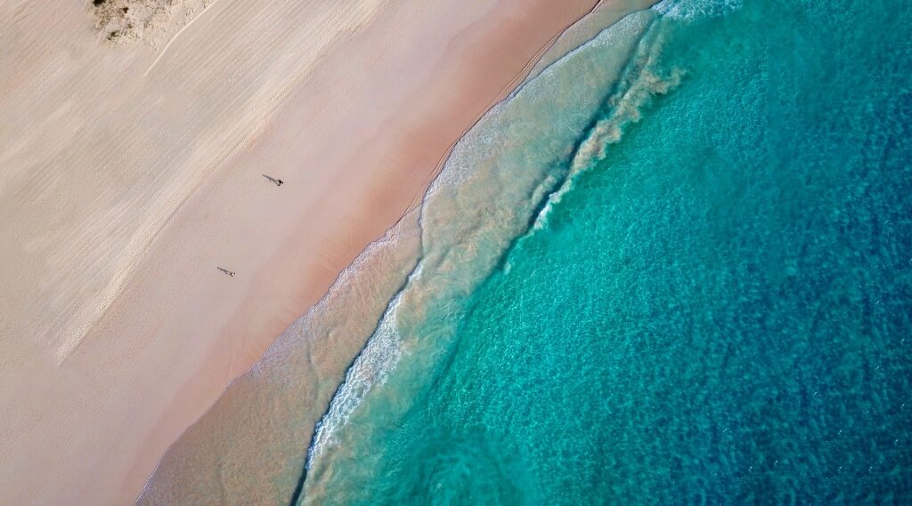 Aerial view of Horseshoe Bay Beach