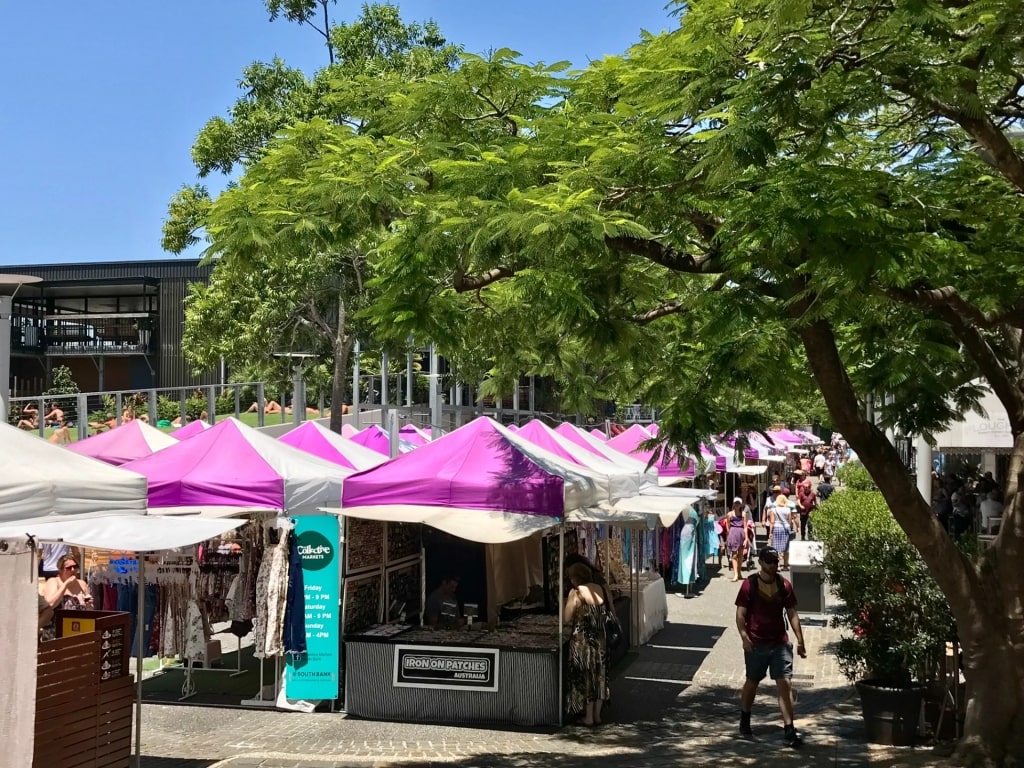 Tents lined up on Collective Market