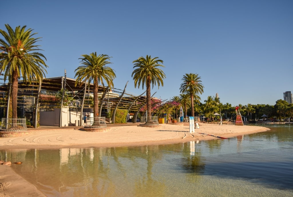 Manmade beach of Streets Beach