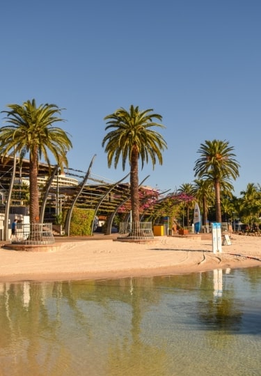 Manmade beach of Streets Beach