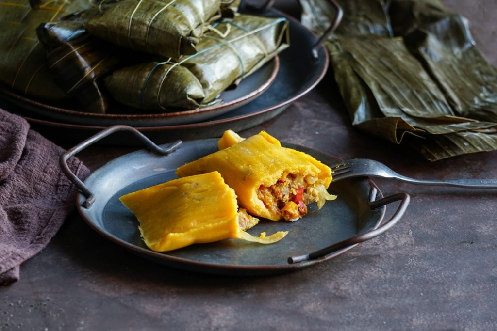 Plate of Mexican tamales