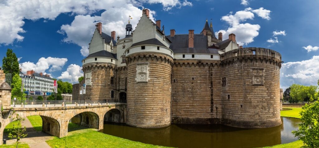 Fairytale like castle of Château des Ducs de Bretagne, Nantes