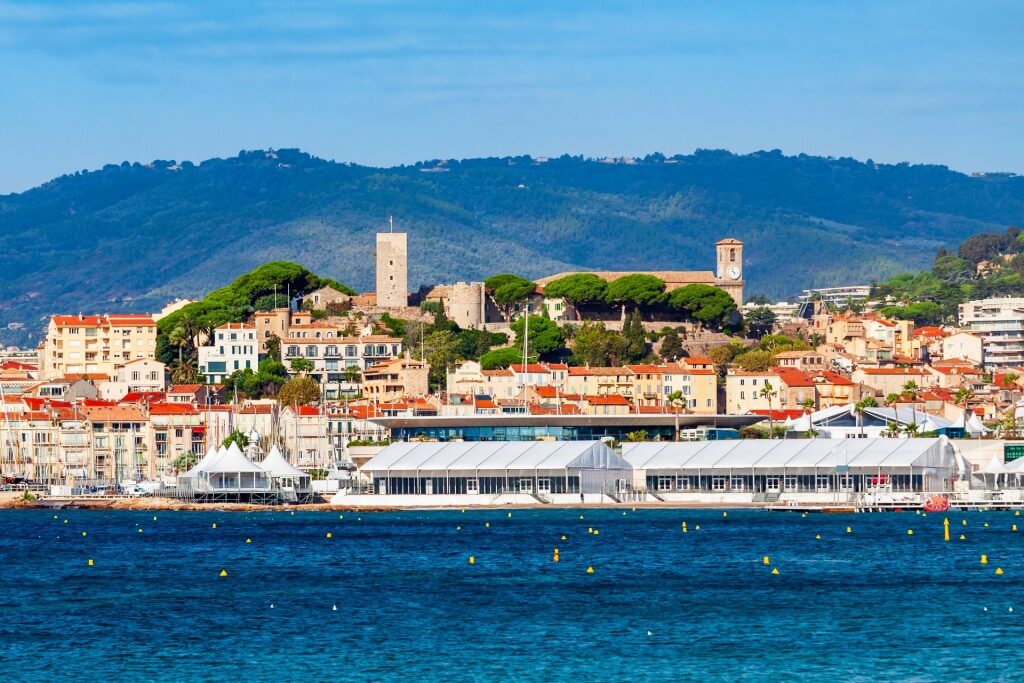 View of Musée de la Castre, Cannes from the water