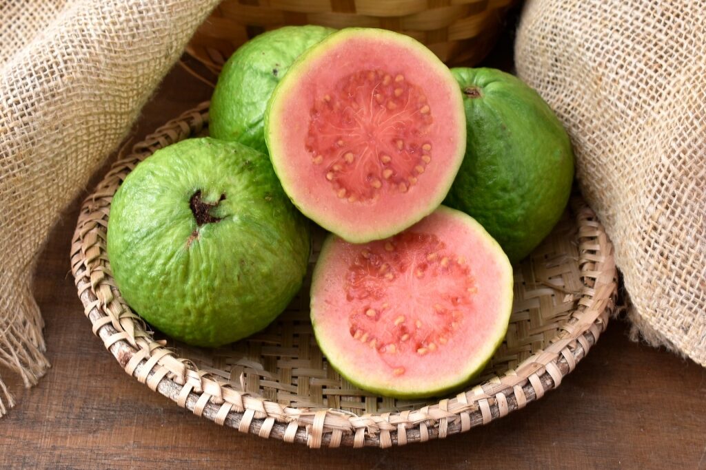 Guava on a basket