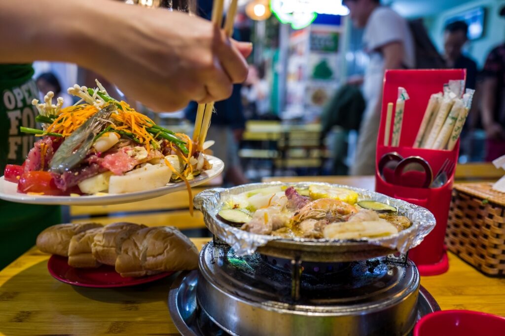 Food at the Bia Hoi Junction