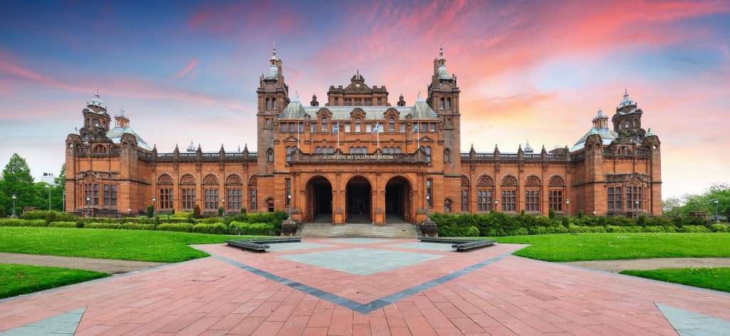 Beautiful facade of Kelvingrove Art Gallery and Museum