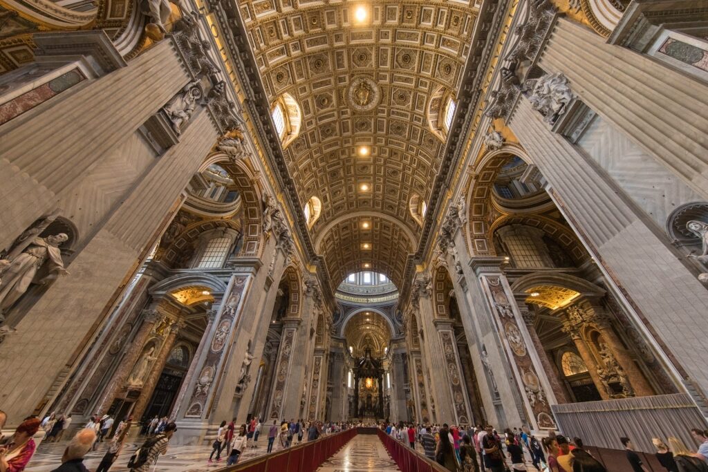 View inside the Basilica di San Pietro, Vatican City