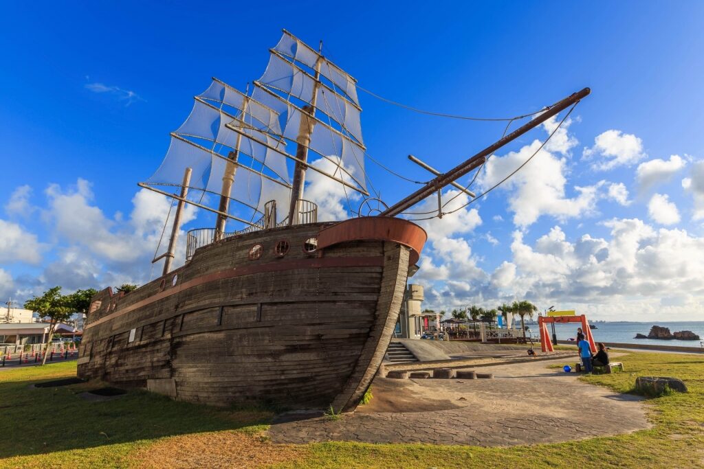 Iconic ship on Araha Beach, Chatan