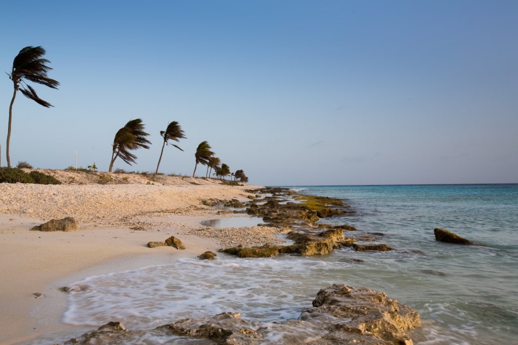 Sandy beach of Pink Beach, Bonaire