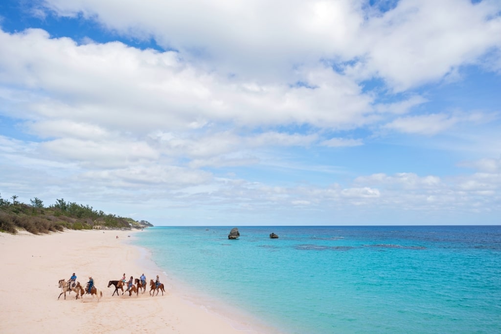 Horseback riding in Warwick Long Bay Beach, Bermuda