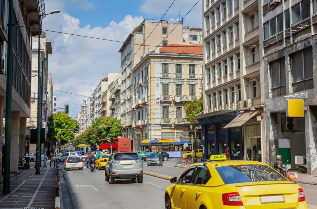 Cars in Downtown Athens