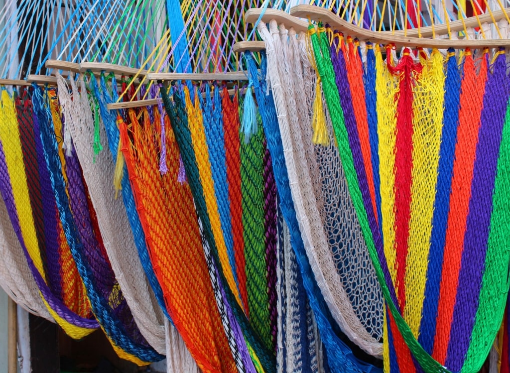 Hammocks at a market