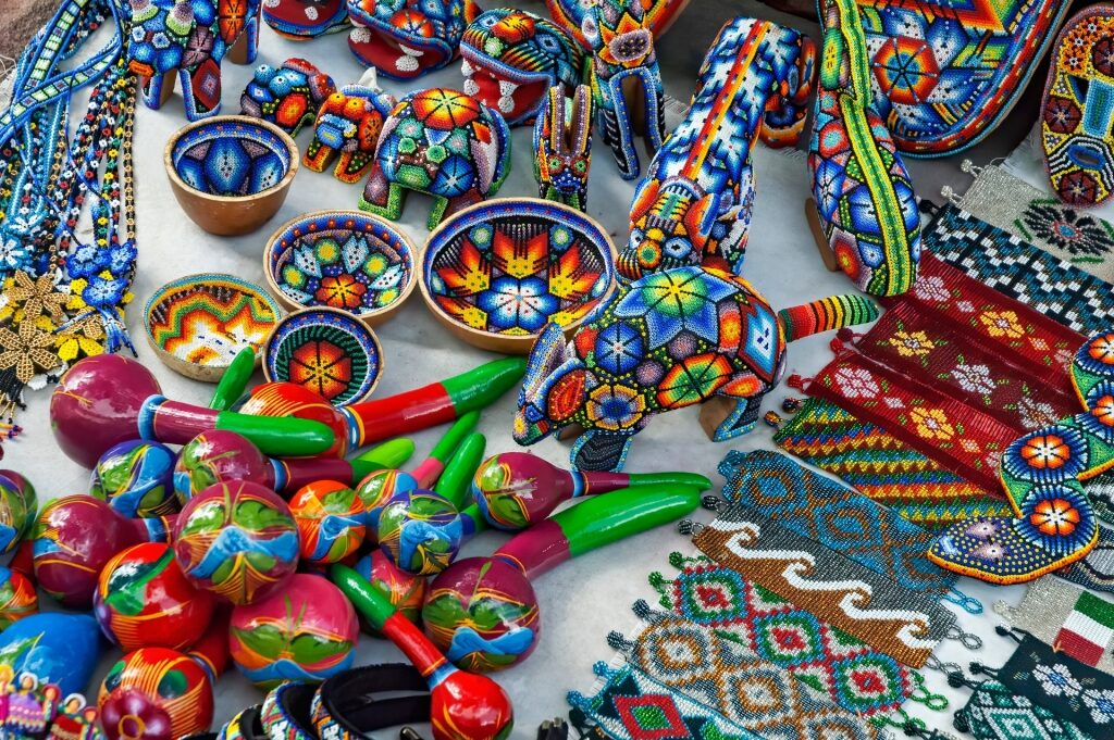 Mexican souvenirs at a market