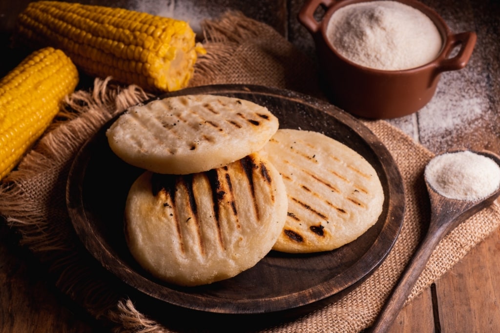 Plate of arepas