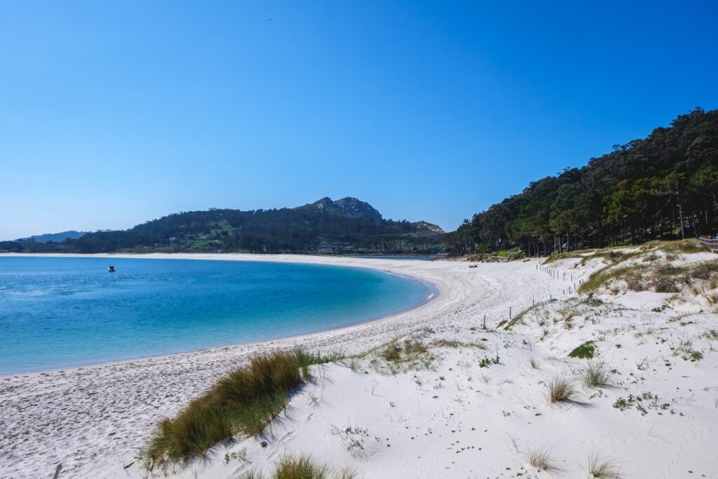 White sands of Rodas Beach, Cíes Islands, Vigo