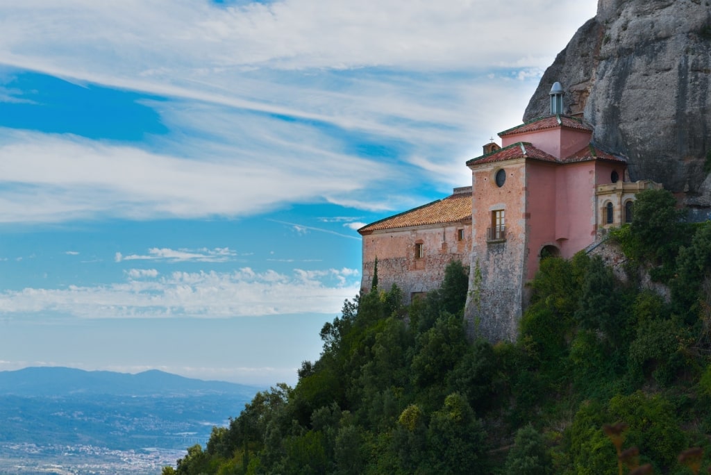 Santa Cova chapel within the cliff