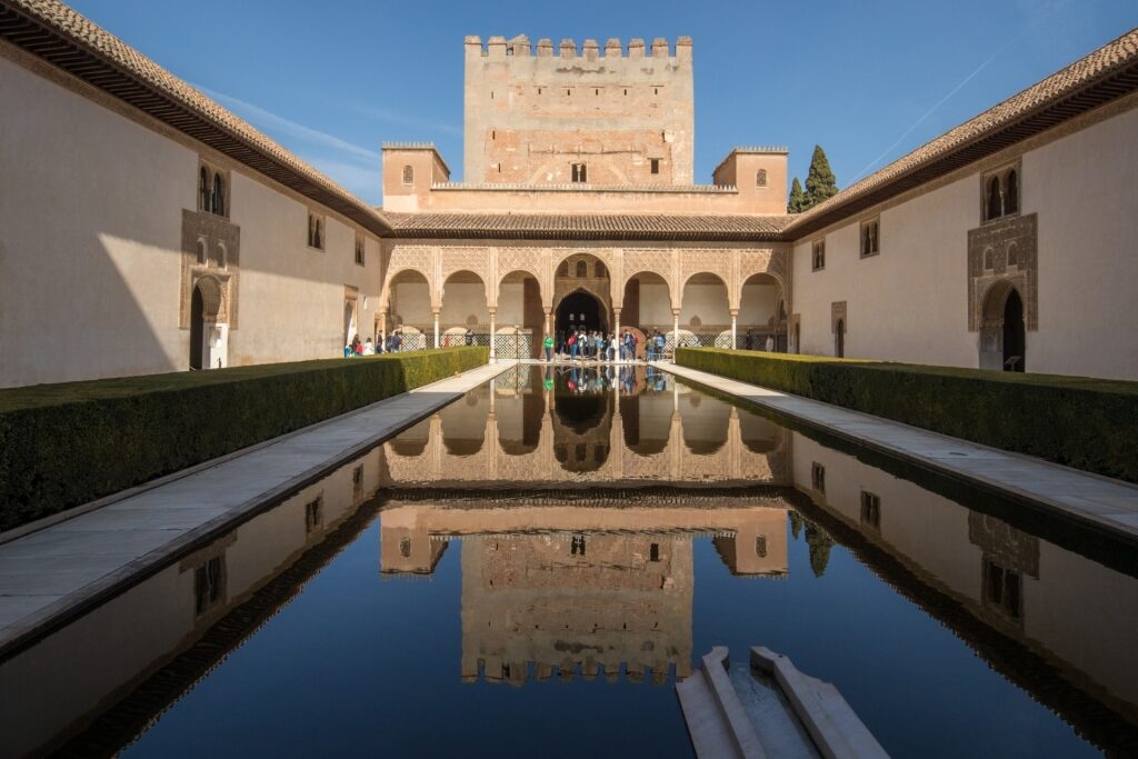 Alhambra Palace reflecting on water
