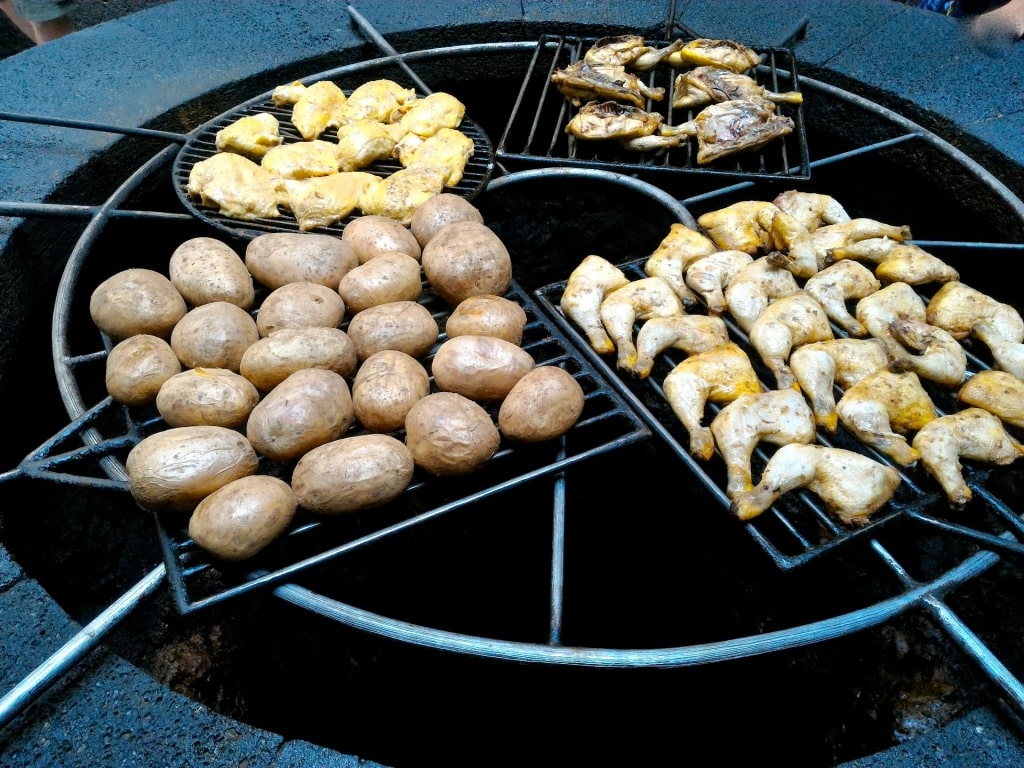 Cooking in El Diablo in Timanfaya National Park, Lanzarote