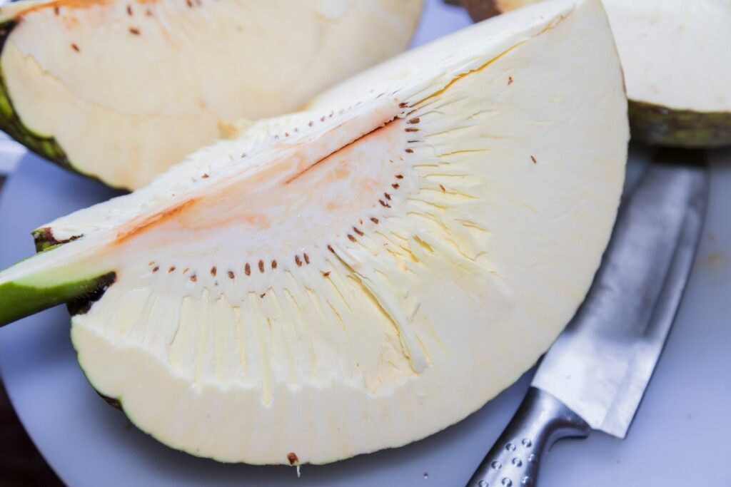 Sliced breadfruit