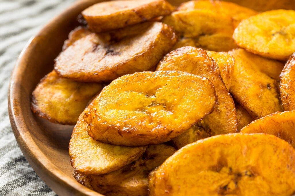 Fried plantains on a plate