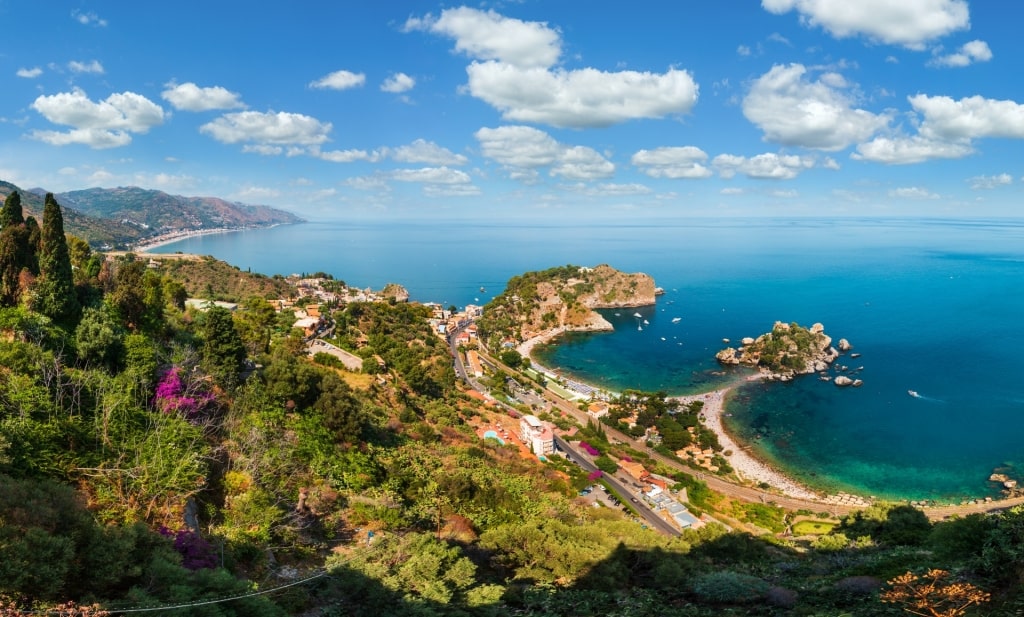 View of Taormina from the top