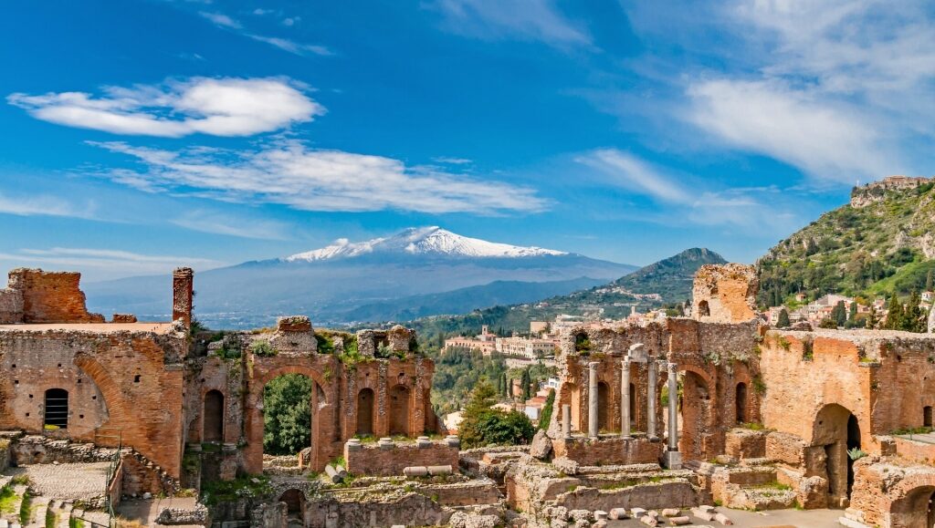 Historic site of Greek Theater of Taormina