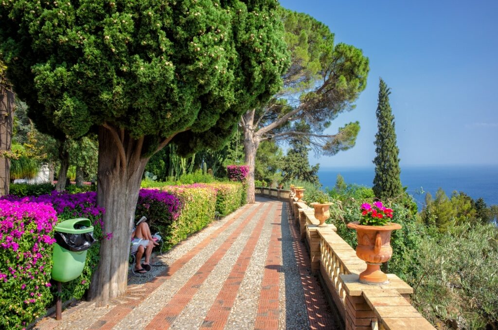 Pathway in Public Gardens of Taormina, Sicily