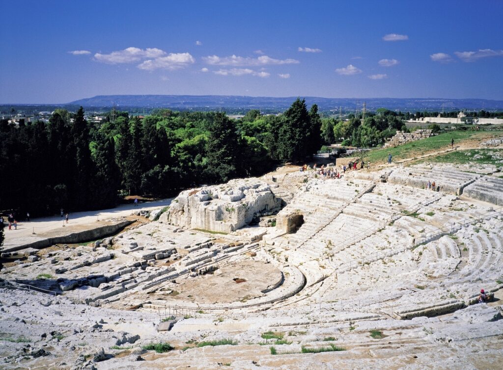 Historic theater in Neapolis Archaeological Park, Syracuse