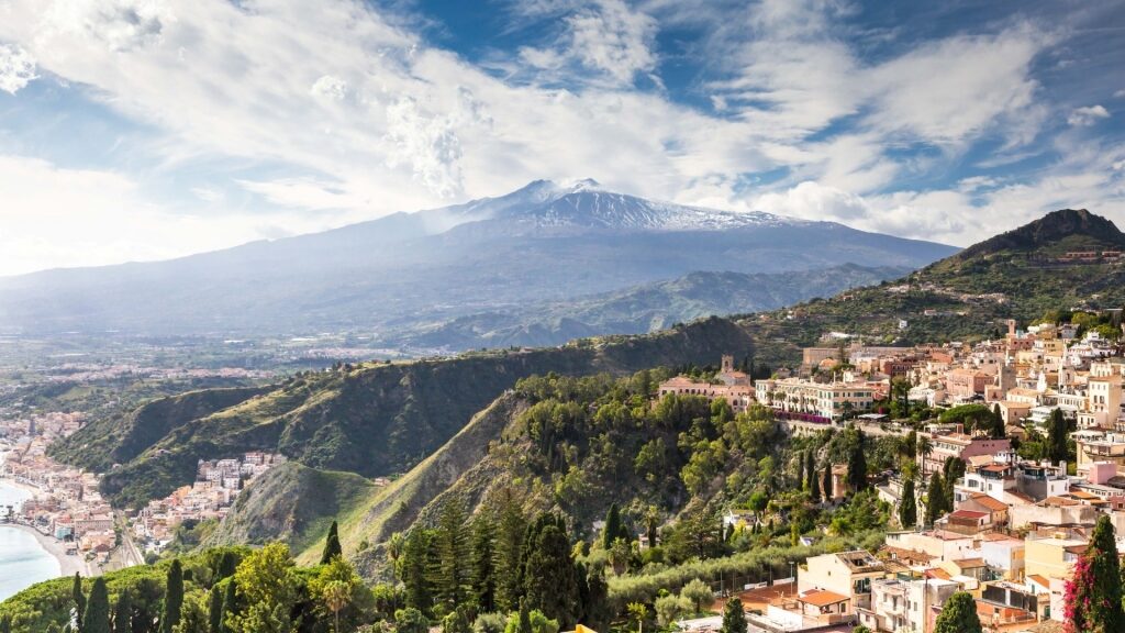 Aerial view of Taormina