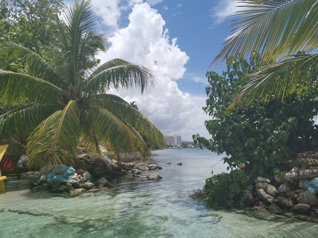 Clear water of Mahogany Beach