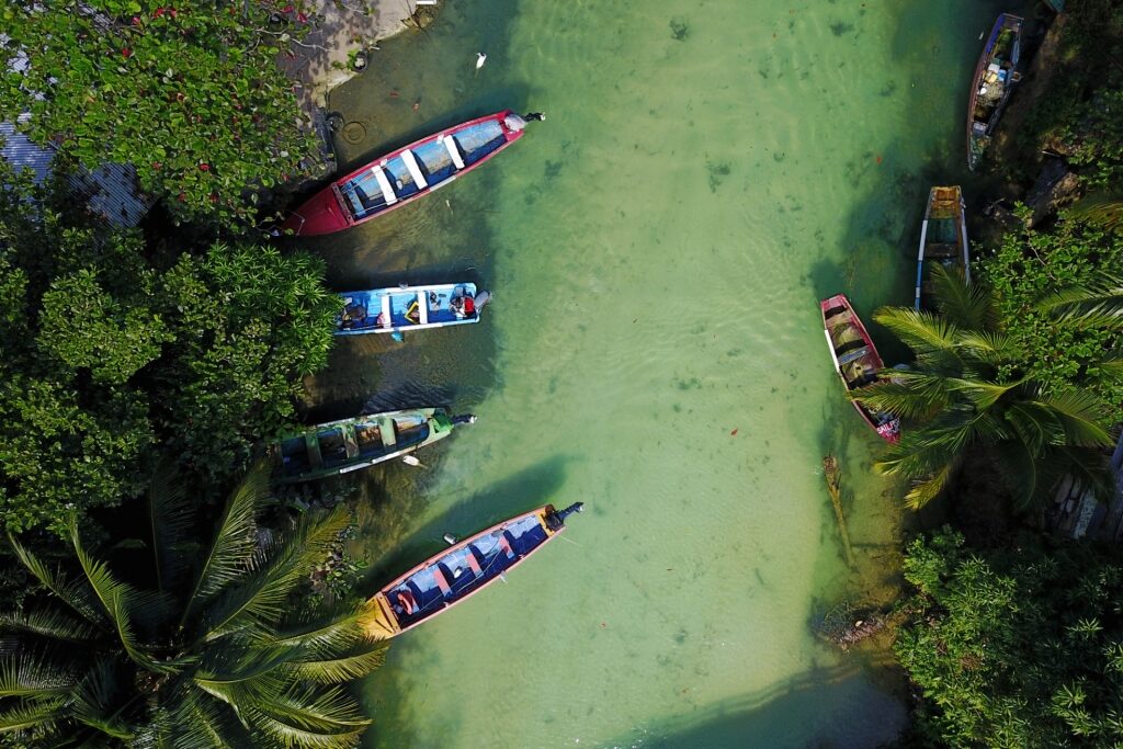 Birds eye view of White River, Ocho Rios