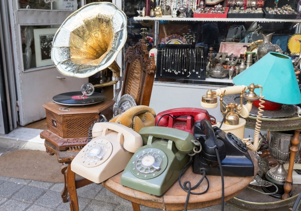 Antiques at a flea market in Turkey