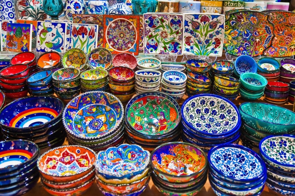 Ceramics at a market in Turkey