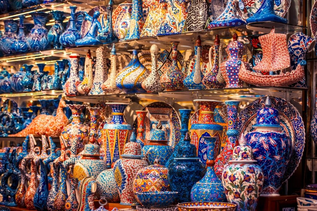 Ceramics at a market in Turkey