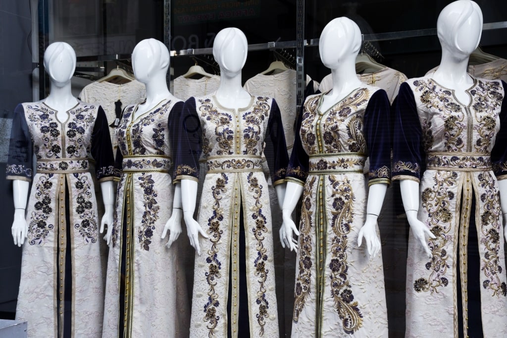 Dresses on display in Turkey