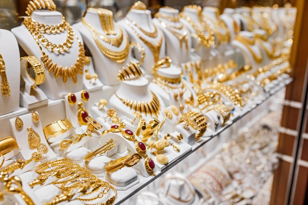 Jewelry at a market in Istanbul