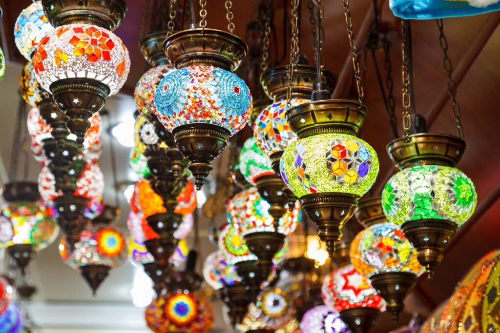 Colorful lanterns on display