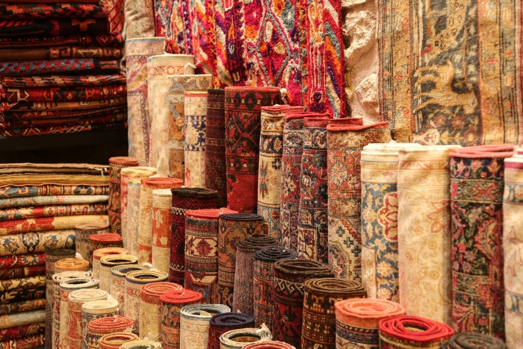 Carpets at a market in Turkey