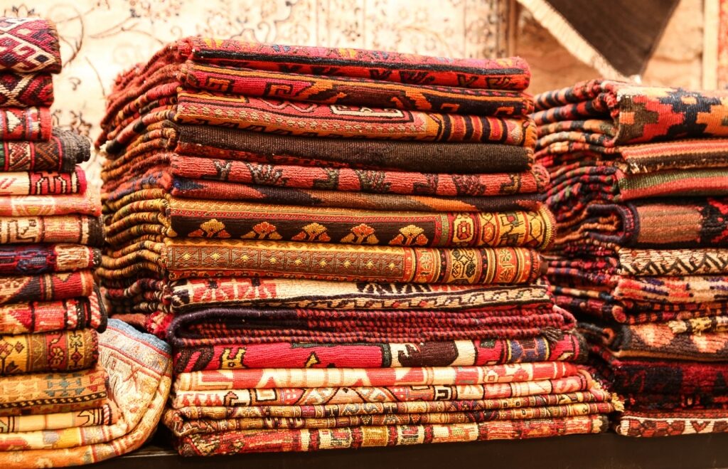 Rugs at a market in Turkey