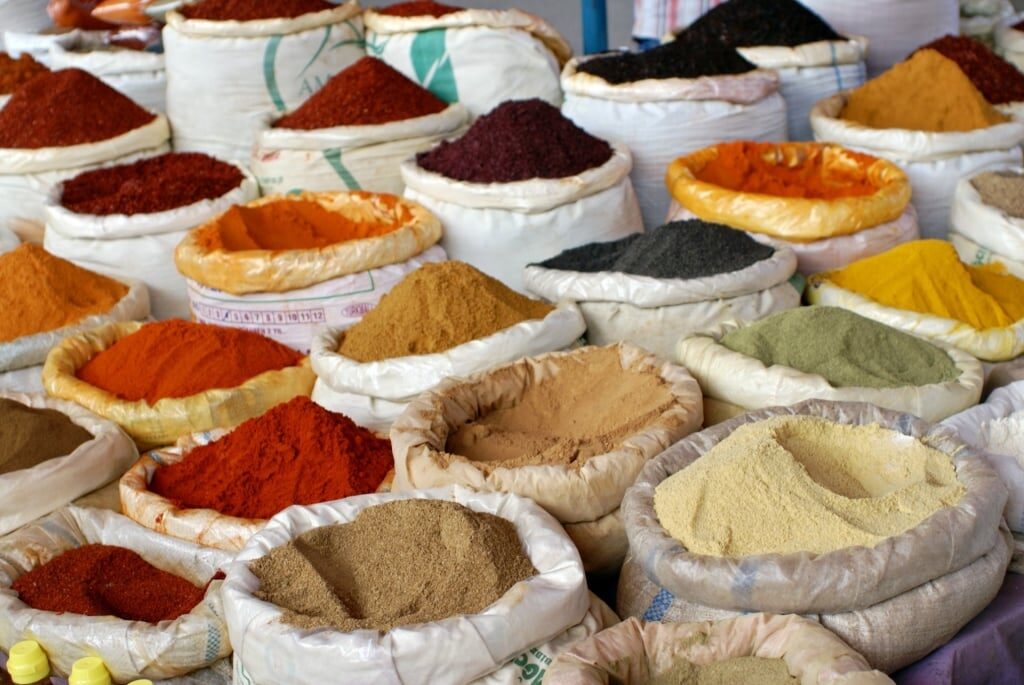 Spices at a market in Istanbul