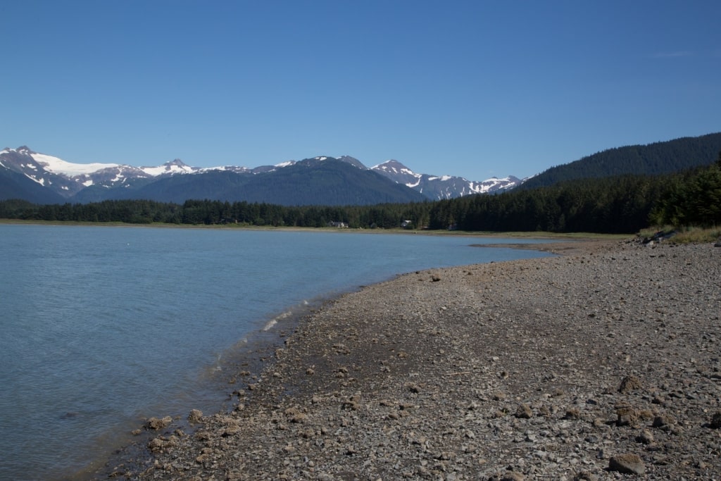 Alaska beaches around Mendenhall glacier