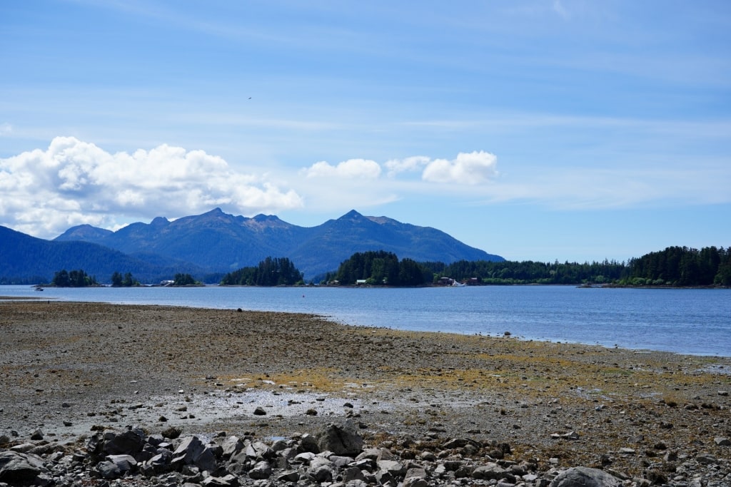 Rocky shoreline of Sitka