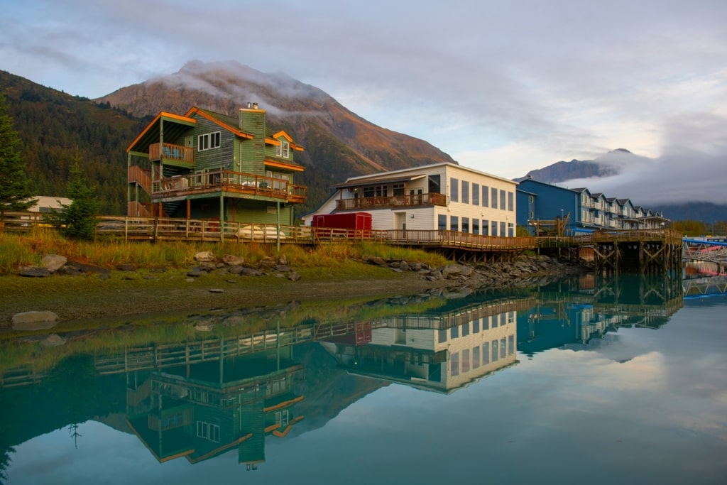 Buildings along Seward Harbor