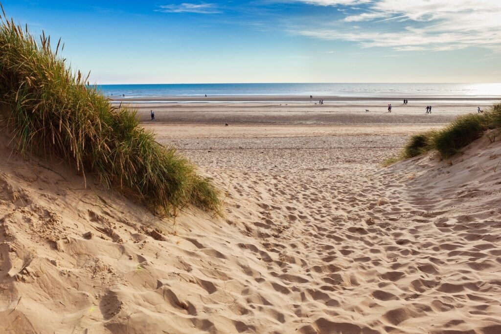 Fine sands of Camber Sands, near Dover, England